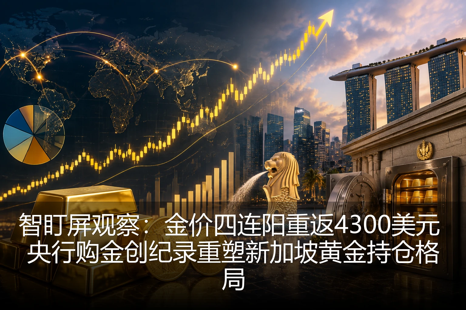 智盯屏观察：金价四连阳重返4300美元 央行购金创纪录重塑新加坡黄金持仓格局